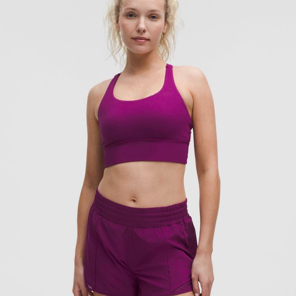 NWOT Lululemon Energy Longline Bra Sz 14 Chilled Grape Color
